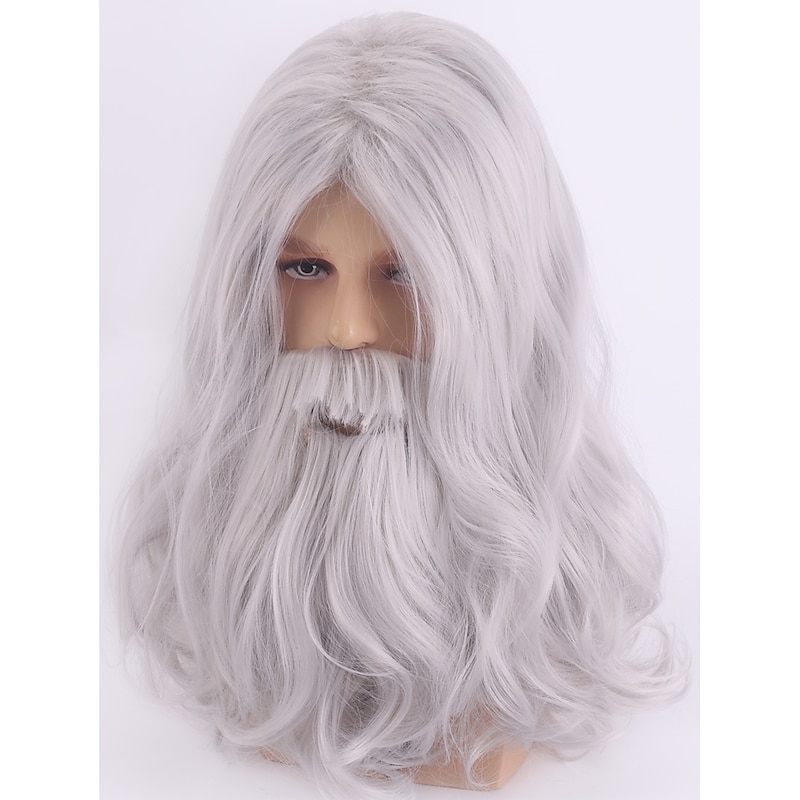 Santa Wig and Beard Set for  Xmas Gift Halloween Wigs3