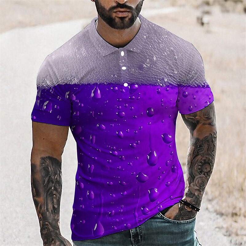 Oktoberfest Men's Polo Shirt Tennis Shirt Golf Shirt Graphic Prints Beer Collar Yellow Light Green Red Navy Blue Light Purple 3D Print Street Casual Short Sleeve Button-Down Clothing Apparel Fashion 8