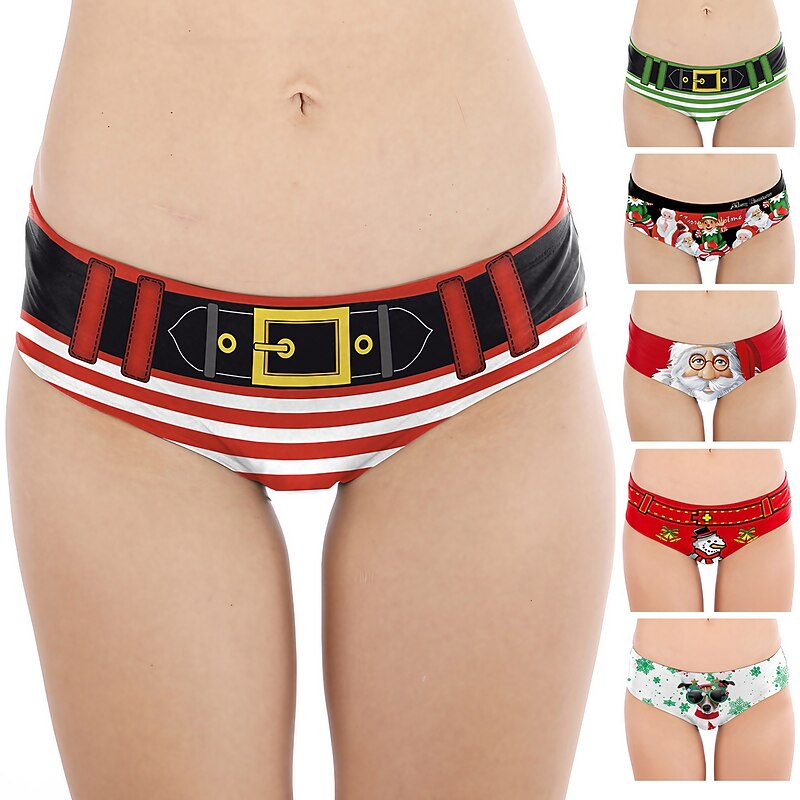 Santa Suit Santa Claus Briefs Panties & Undies Women's Christmas Adults Christmas Masquerade Christmas Eve Christmas Party
