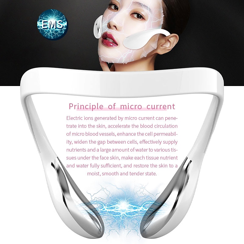 Electric V Face Lifting Double Chin Reducer Lifting Facial Slimming Shaping Microcurrent Led Light Devices Neck Massager Lift4