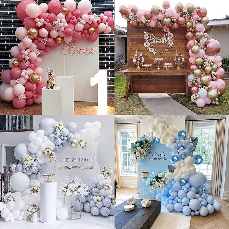 Vintage Balloon Chain Birthday Party Balloon Set Wedding Wedding Decoration Sequins Balloon Decoration Background