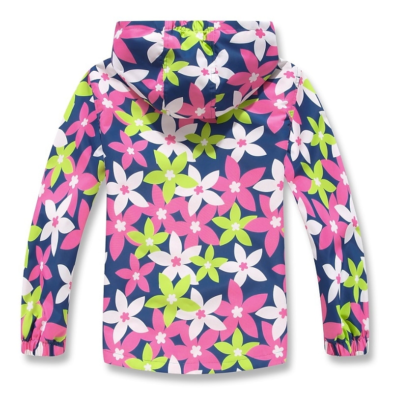 Kids Girls' Coat Graphic Fashion Outdoor Cotton Coat Outerwear 7-13 Years Fall Pink Blue Purple2