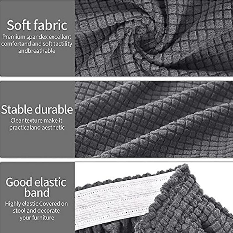 Stretch Shell Chair Cover Grey Dining Chair Cover Elastic Slipcovers for Kitchen Dining Room Patio Outdoor for Cat,Dog,Pet3