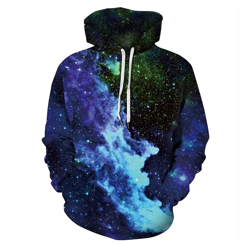 Men's Galaxy Star Print Hoodie Hoodies Sweatshirt Designer Casual Long Sleeve Hooded Daily White Pink Designer3