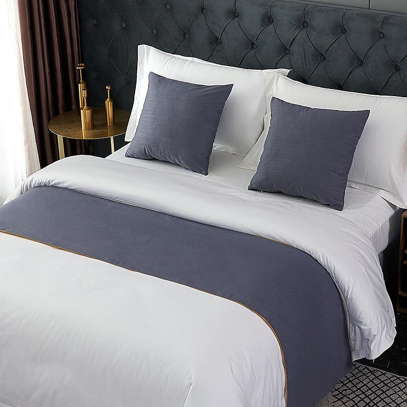 Bed Runner Bed Scarf, Decorative Bed Scarf for Home Hotel Bedspreads Scarves Protection Modern Solid Bed Runner for Foot of Bed Home Bedroom Bedding Decoration3