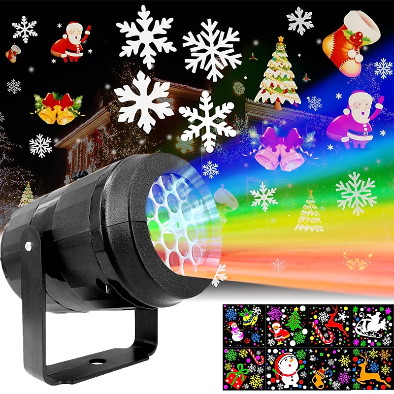 16 Pattern Christmas Projection Lights USB Plug Christmas Wedding Festival Indoor and Outdoor Courtyard Garden Decorative Lights4