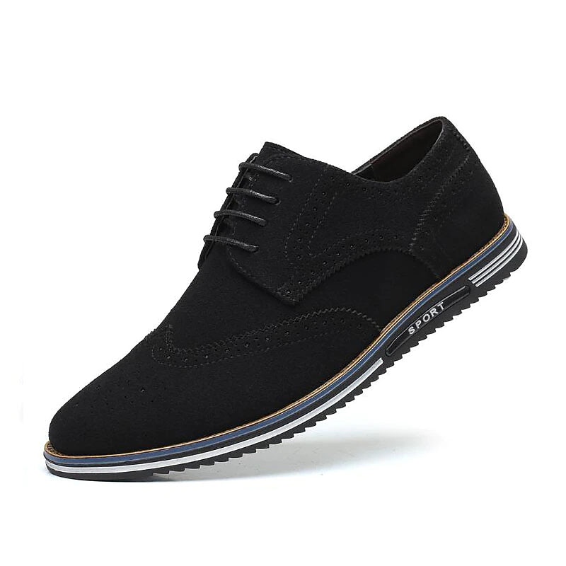 Men's Orange Brogue Oxfords - Comfort Sport Sole Leather Shoes for Daily Wear and Casual Outfits4