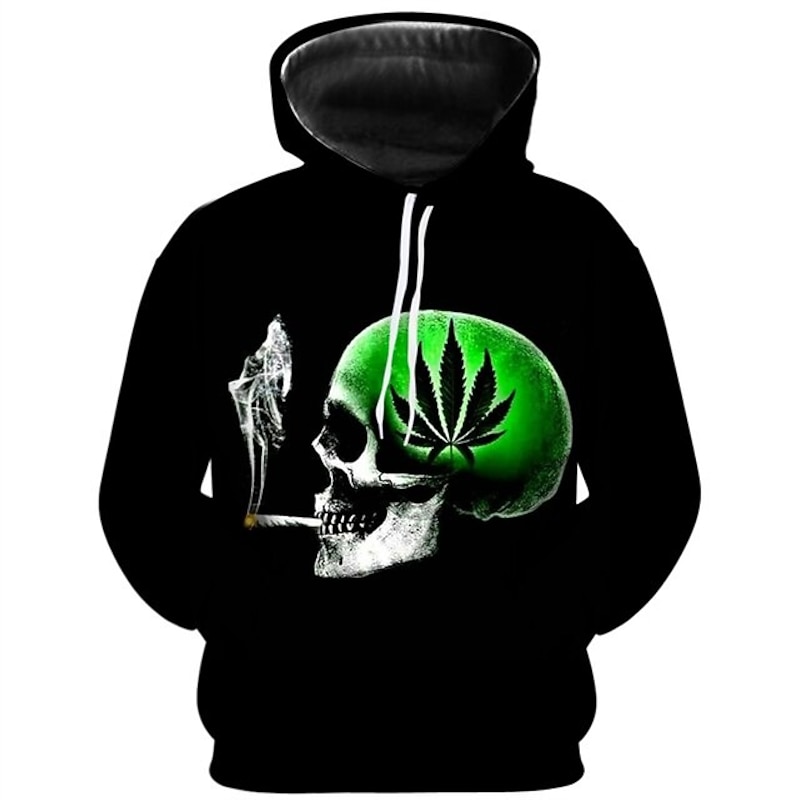 Men's Skull Hoodie Hoodies Sweatshirt Party Casual Long Sleeve Hooded Casual Daily 1 2 Designer3