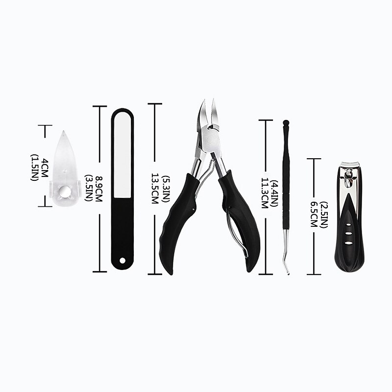 5pc Toenail Clippers, Medical Grade Toe Nail Trimmer, Nail Clippers for Thick Nails or Ingrown Toenail Tool, Stainless Steel Sharp Pedicure Toe Nail Clippers Adult, with Easy-to-Grip Rubber Handle4