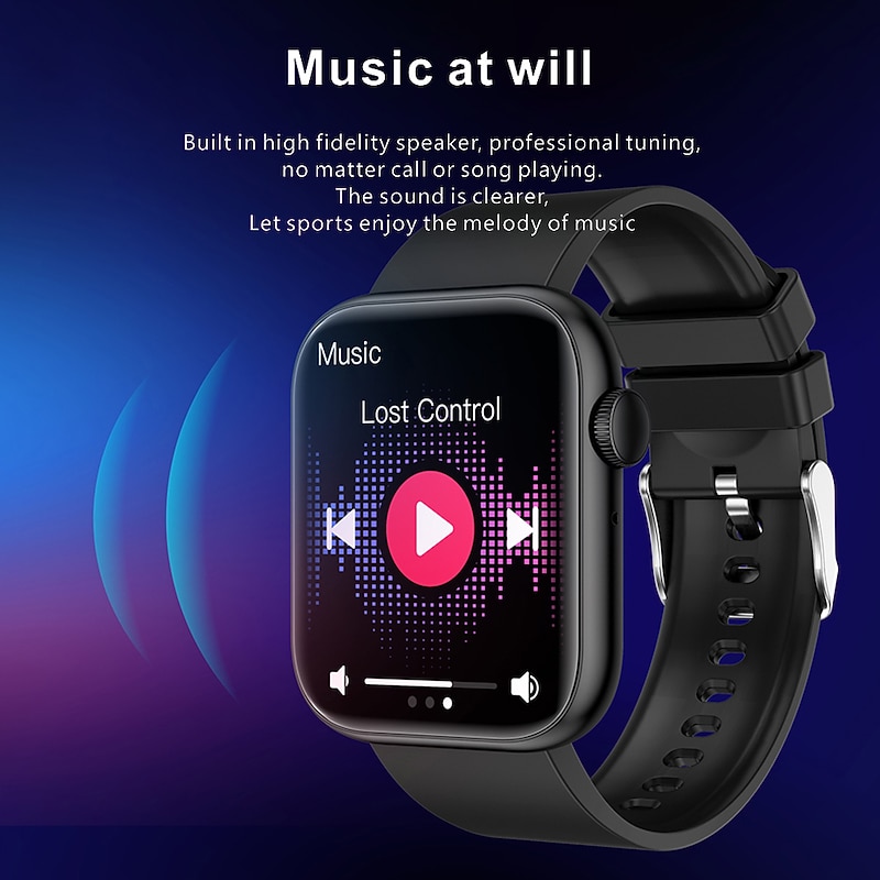 iMosi QX7 Smart Watch 1.85 inch Smartwatch Fitness Running Watch Bluetooth Temperature Monitoring Pedometer Call Reminder Compatible with Android iOS Women Men Waterproof Long Standby Hands-Free Calls4