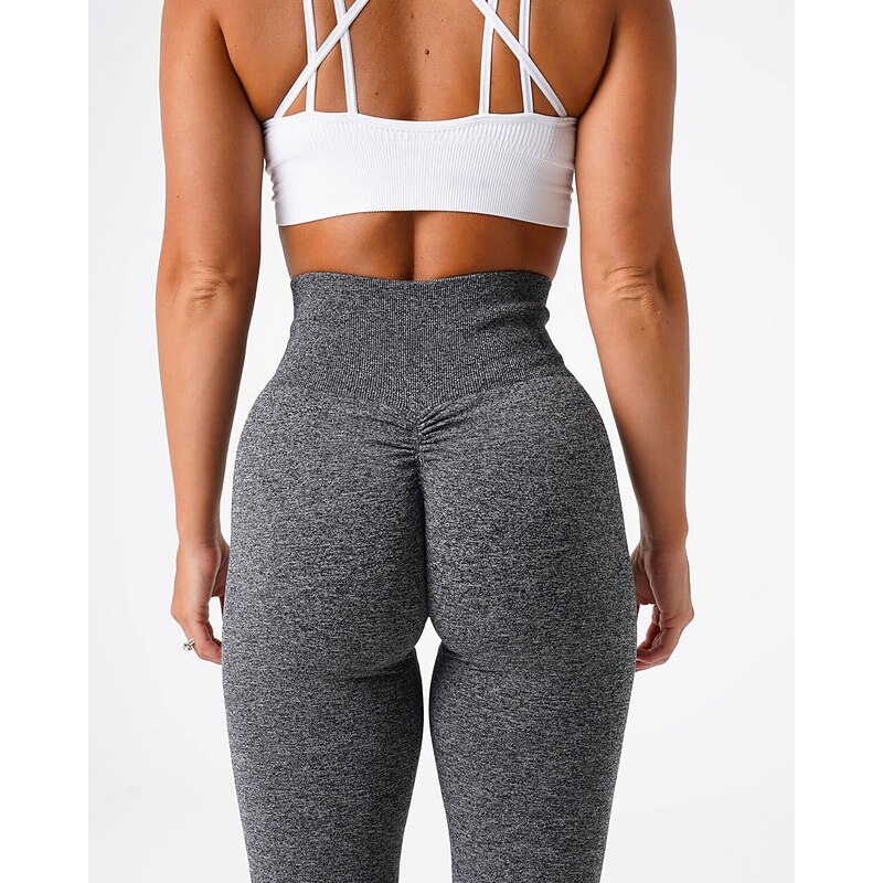 Women's Seamless Leggings Tummy Control Butt Lift High Waist Yoga Fitness Gym Workout Cropped Leggings Bottoms Black Green Fuchsia Spandex Winter Sports Stretchy Slimming Activewear4