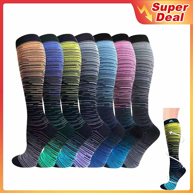 3 Pairs Graduated Medical Compression Socks for Women&Men 20-30mmhg Knee High Sock4