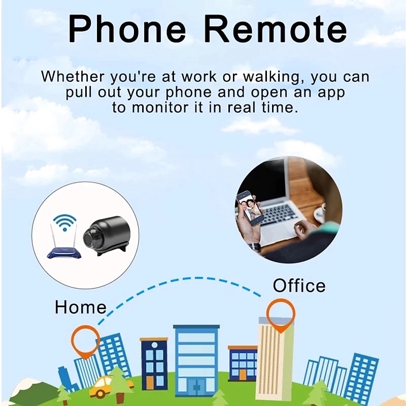 X5 Mini Camera IP WiFi 1080P HD Night Vision Remote Monitoring 160° Wide Angle USB Micro Smart Home Small Camcorder No Battery3