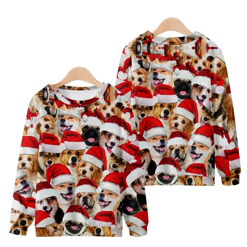 animals Masquerade Ugly Christmas Sweater / Sweatshirt Men's Women's Unisex Couple's Christmas Christmas Christmas Eve Adults' Party Christmas Polyester Top3