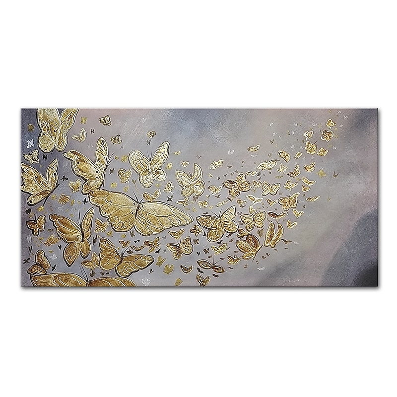 Mintura Handmade Butterfly Oil Paintings On Canvas Wall Art Decoration Modern Abstract Animals Picture For Home Decor Rolled Frameless Unstretched Painting2