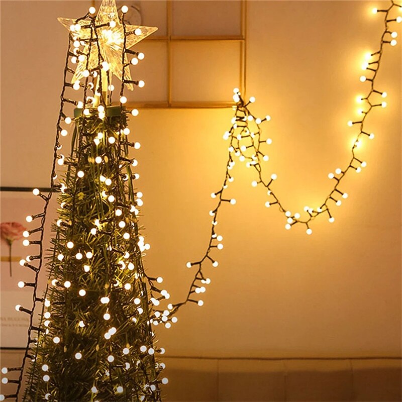 Elegant Wedding Party Reception String Lights – 10M/5M, 250/500 LEDs Firecracker & Mini Ball Fairy Lights, 8 Modes, Outdoor Xmas Garland for Home Decor4