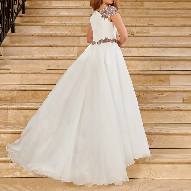 Jumpsuits Floor Length Flower Girl Dress Beach Wedding First Communion Girls Cute Prom Dress Chiffon with Beading Elegant Fit 3-16 Years dress to impress2