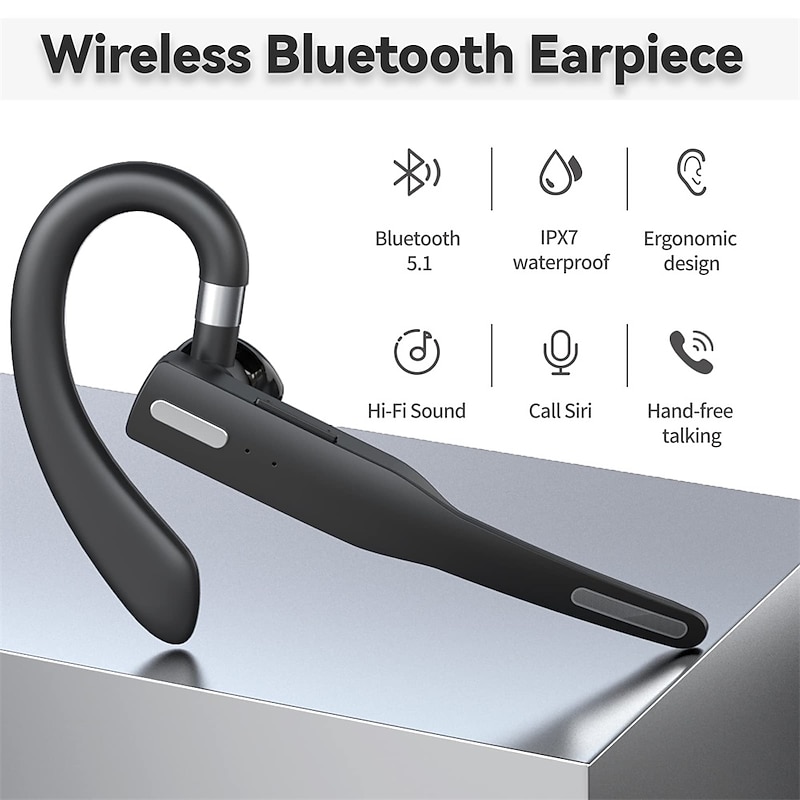 YYK525 Wireless Bluetooth-compatible Earphone Handsfree Business Headset Mini Earbuds Built-in Mic for Car Driving2