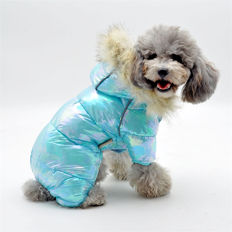 Dog Cat Coat Jacket Puffer / Down Jacket Cute Casual Winter Warm Breathable Soft Washable Comfortable Outdoor Casual Daily Dog Clothing for Bichon Frise Pomeranian Baby Pet Papillon Small