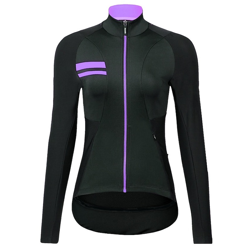 Women's Cycling Jersey Solid Color Long Sleeve Bike Jersey Top with 3 Rear Pockets Mountain Bike MTB Road Bike Cycling Quick Dry Reflective Strips Back Pocket Moisture Wicking Sports Black Yellow Blue4