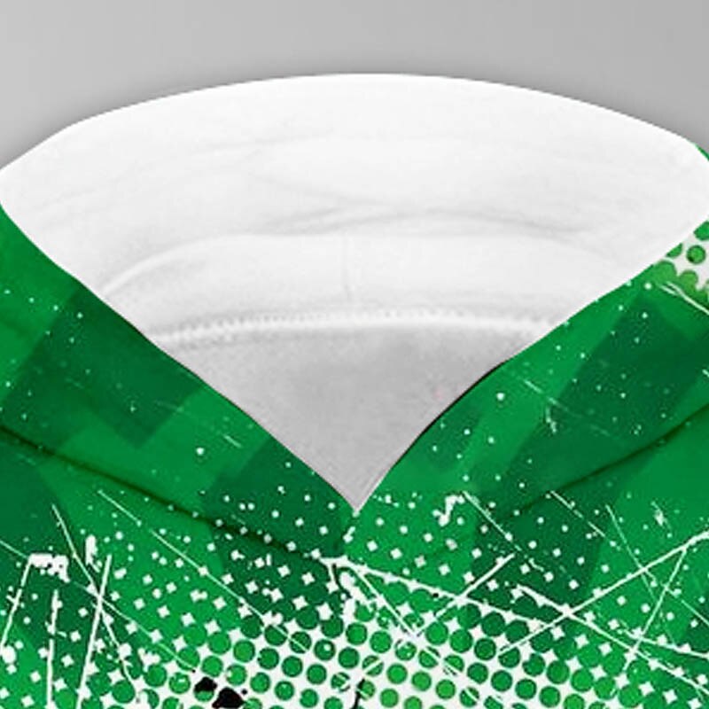 Kid Boys World Cup Hoodie Pullover Football Long Sleeve Pocket Children Top Casual Hoodie Sports Daily Green Winter 3-12 Years4