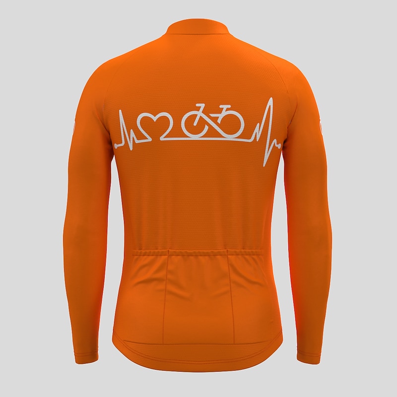 Men's Cycling Jersey Graphic Funny Long Sleeve Bike Jersey Top with 3 Rear Pockets Mountain Bike MTB Road Bike Cycling Quick Dry Reflective Strips Back Pocket Moisture Wicking Sports Black White4