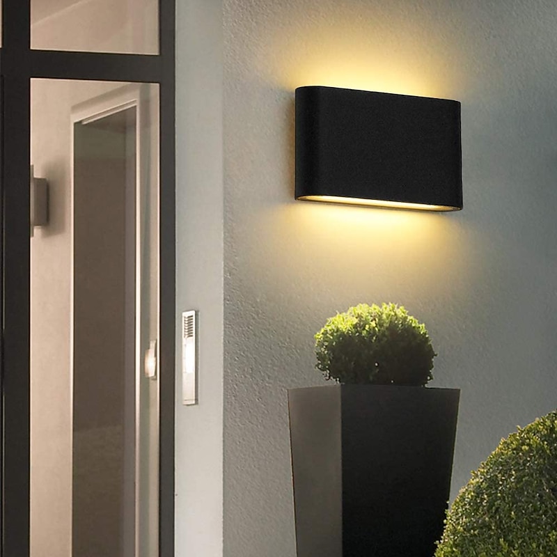 Outdoor Outdoor LED Wall Lamp Waterproof Modern Simple Wall Lamp Courtyard Corridor Living Room Bedroom Bedside Ultra Thin 12W Back Wall Lamp4