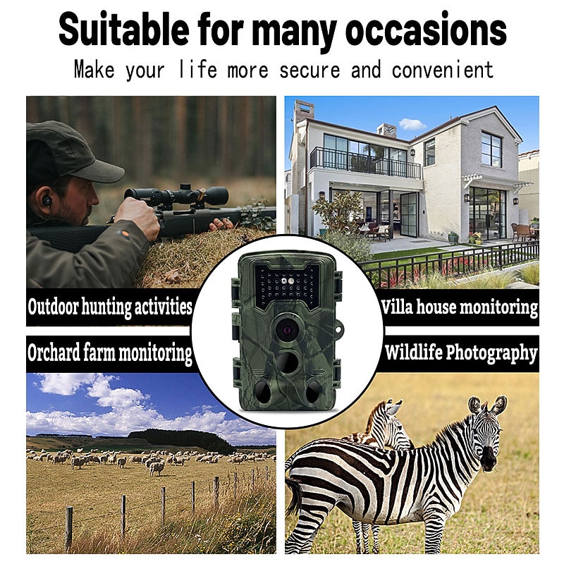 PR1000 Trail Camera 1080P HD Video Wildlife Hunting Cam 16MP Infrared Night Vision PIR Sensor Outdoor IP54 Waterproof Camcorder4
