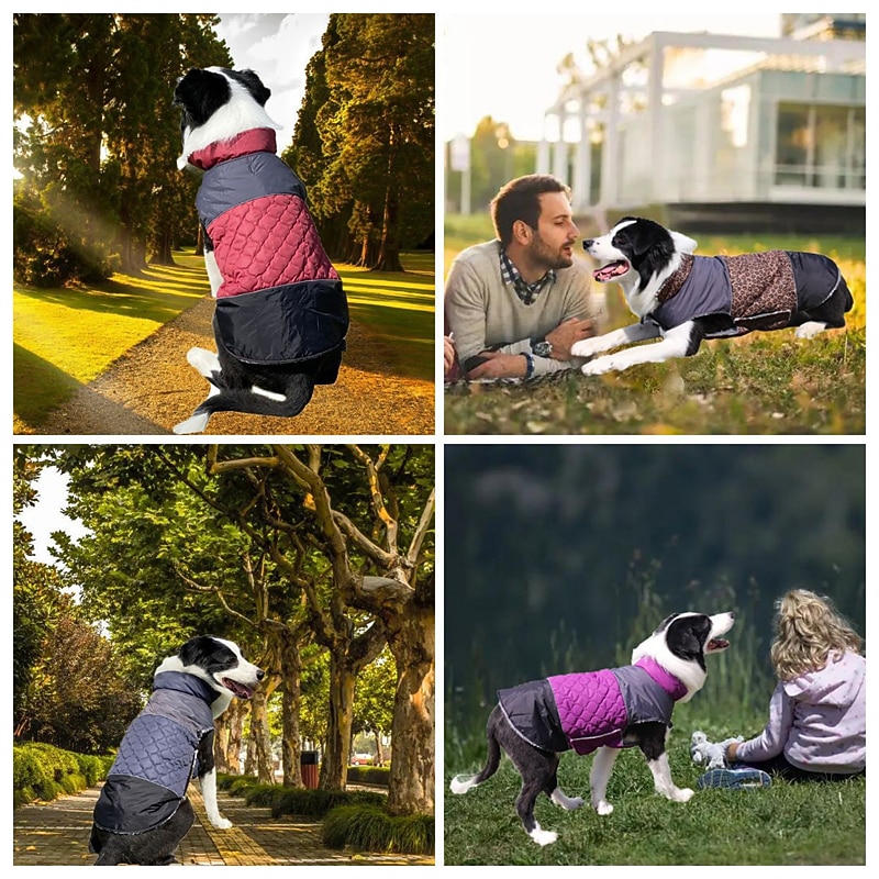 Dog Cat Coat Jacket Cute Casual Winter Reflective Waterproof Warm Breathable Soft Outdoor Casual Daily Dog Clothing for Bichon Frise Pomeranian Baby Pet Papillon Small4