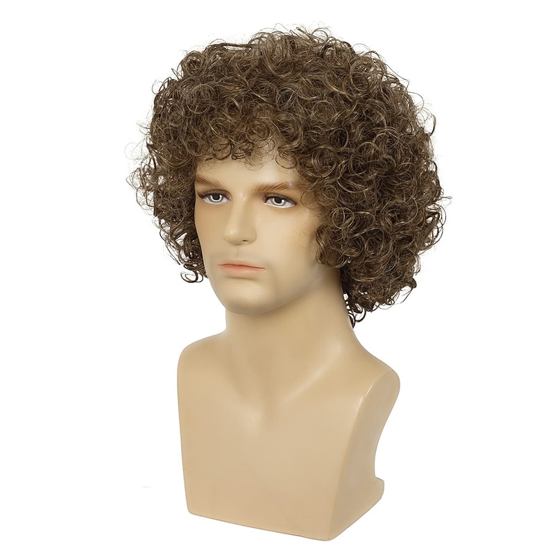 Mens Short Black Wig Short Layered Natural Cosplay Costume Synthetic Heat Resistant Replacement Wig2