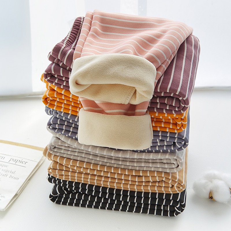 Kids Boys Pants Trousers Stripe Keep Warm Pants Casual Cotton Basic Blue Grey Black White Mid Waist3