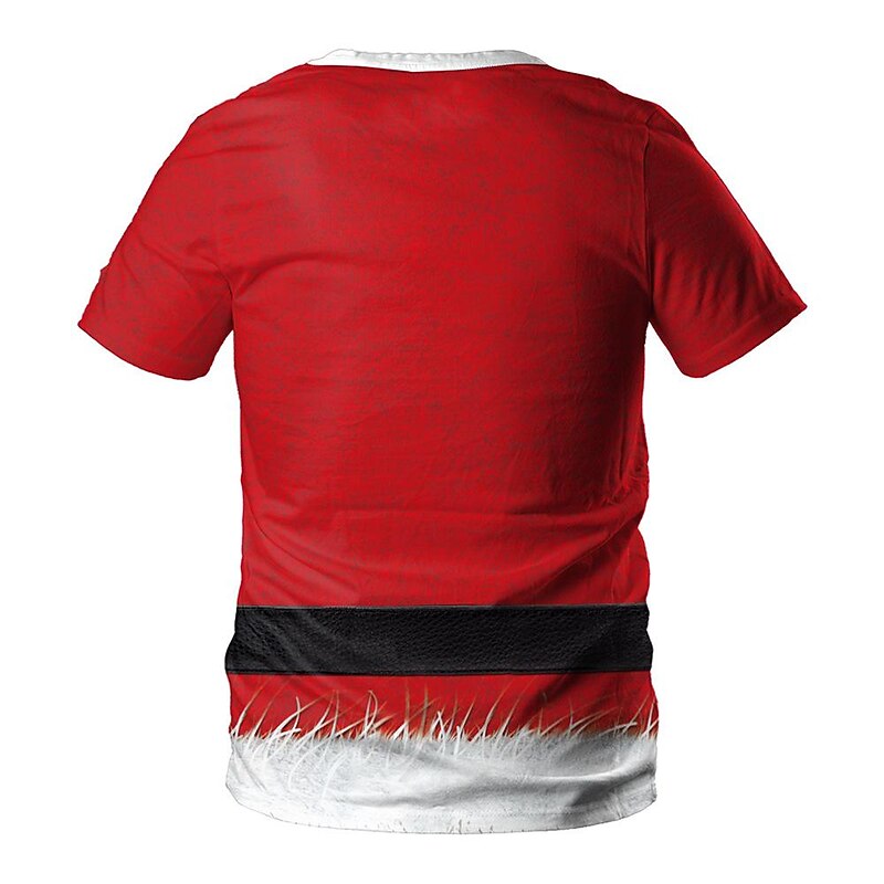 Christmas Santa Claus Cosplay Costume T-shirt Pullover Pattern Graphic T-shirt For Couple's Men's Women's Adults' 3D Print Casual Daily2