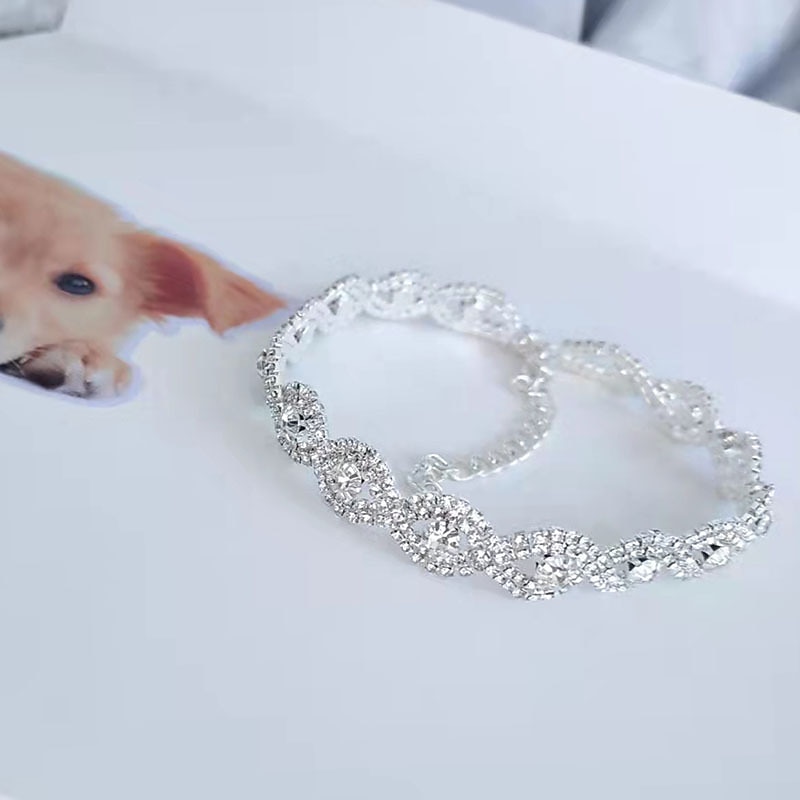 2 Pcs Necklace for Small Dog Pet Jewelry Dog Necklace Faux Pearl Dog Collar Beaded Dog Collar for Cat Puppy Kitten Chihuahua Yorkie Girl Costume Outfits Accessories4