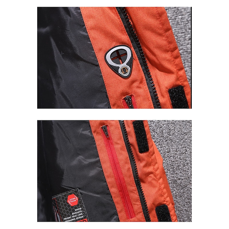 Men's Down Jacket Detachable Hood Duck Down Work Daily Wear Long Casual Daily Casual Windproof Winter Pure Color Black Blue Orange Green Puffer Jacket4