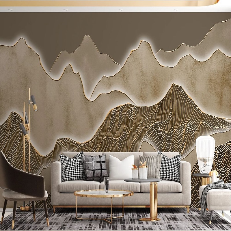 Cool Wallpapers 3D Nature Wallpaper Wall Mural Mountain Wall Covering Sticker Peel and Stick Removable PVC/Vinyl Material Self Adhesive/Adhesive Required Wall Decor for Living Room Kitchen Bathroom4