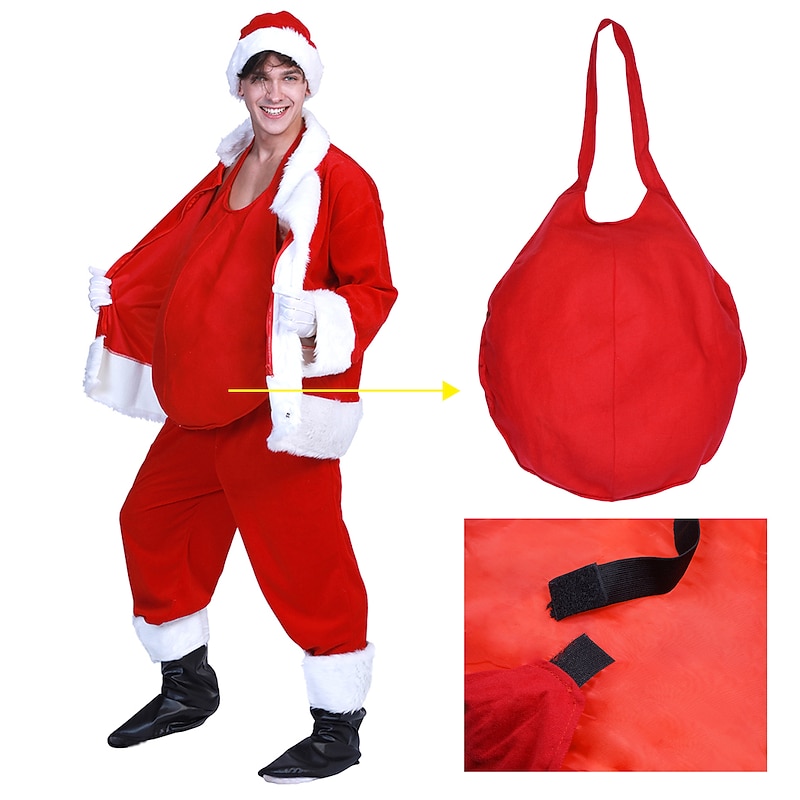 Santa Claus Fake Belly Dress Up Props Christmas Stage Makeup Performance Accessories For Men and Women2