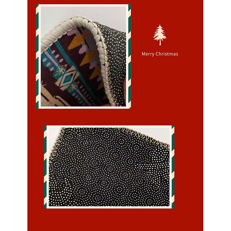 Christmas Bath Mat Doormat Santa Claus Carpet Merry Christmas Decorations For Home 2023 Xmas Navidad Natal Gifts Happy New Year 2024 for Bathroom,Kitchen,Livingroom3