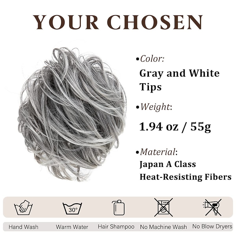 Messy Bun Hair Piece Straight Fake Bun Scrunchies Heat Resistant Fiber Synthetic Fully Beach Blonde Short Ponytail Extension Instant Updo Donut Chignons Elastic Scrunchy Hairpiece for White Women Girl2