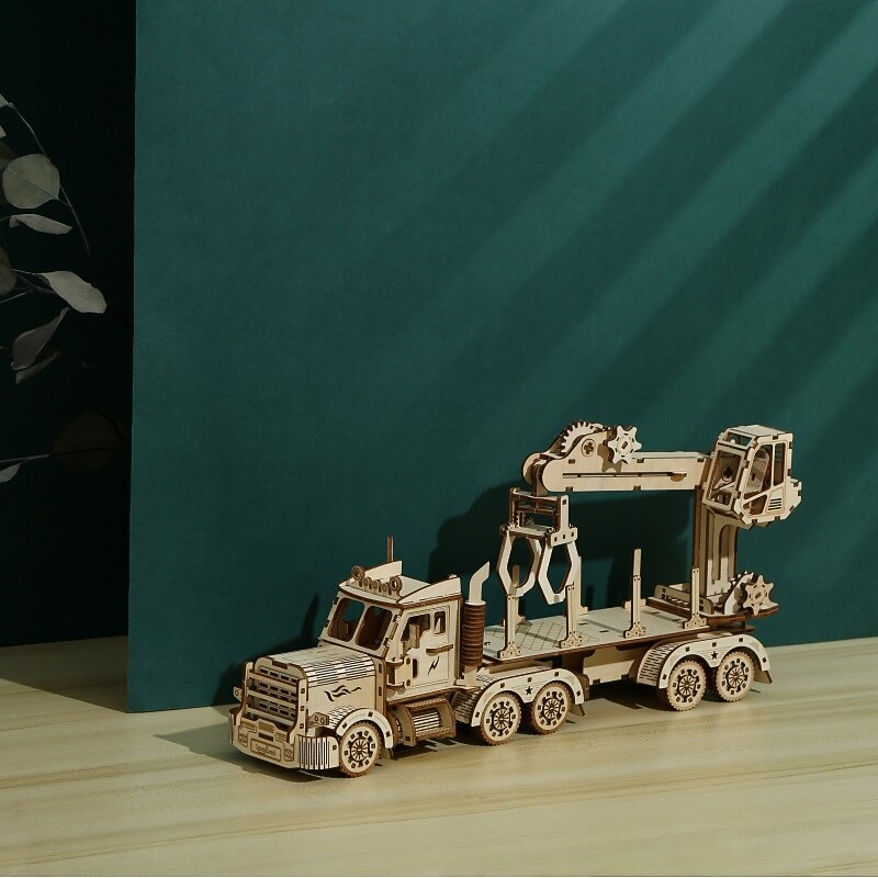 3D Wooden Puzzles DIY Model Truck Crane Puzzle Toy Gift for Adults and Teens Festival/Birthday Gift2