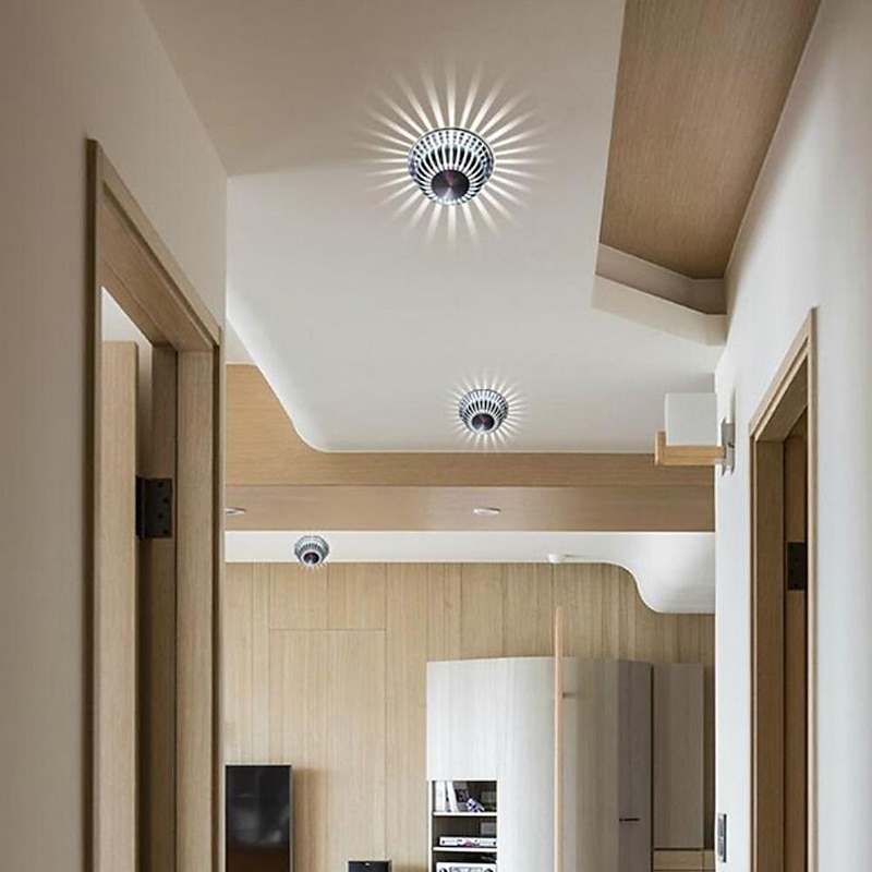 1-Light 10cm Modern / Contemporary Mini Style Flush Mount wall Lights LED Spherical Design Aluminum Corridor Stairs Wall Light 90-240V 3W3