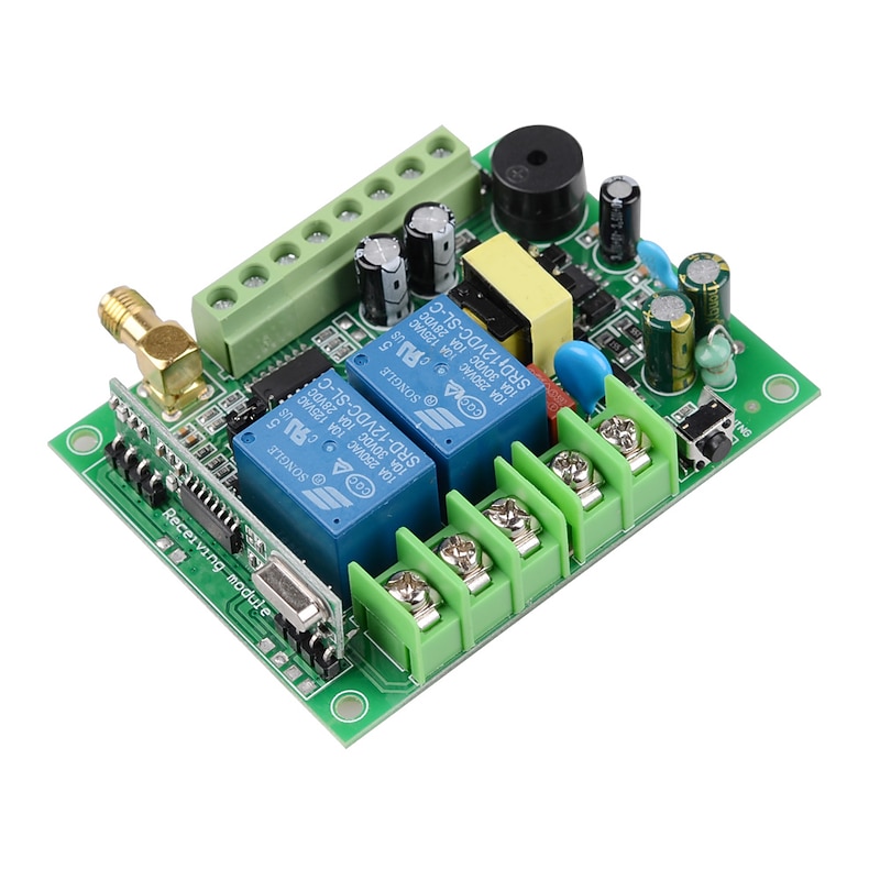 433 MHz AC 110V 220V 2CH RF Remote Control Switch Controller  Universal RF Relay Receiver For Light Garage Door Opener motor up down stop 433mhz4