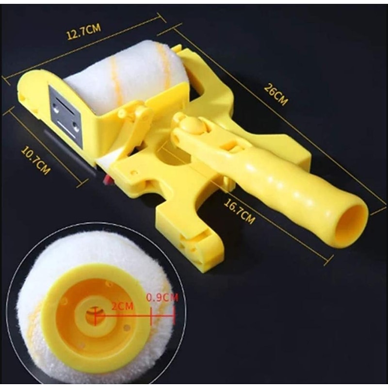 Clean-Cut Paint Edger Roller Brush Painting Safe Tools Set for Wall Ceiling4
