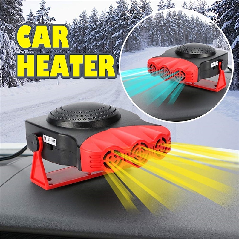 Car Heater/Fan Portable Electric 12V 200W 2 in 1 Heating/Cooling Fan Functions Quick Heating Car Defroster Defogger Controller
