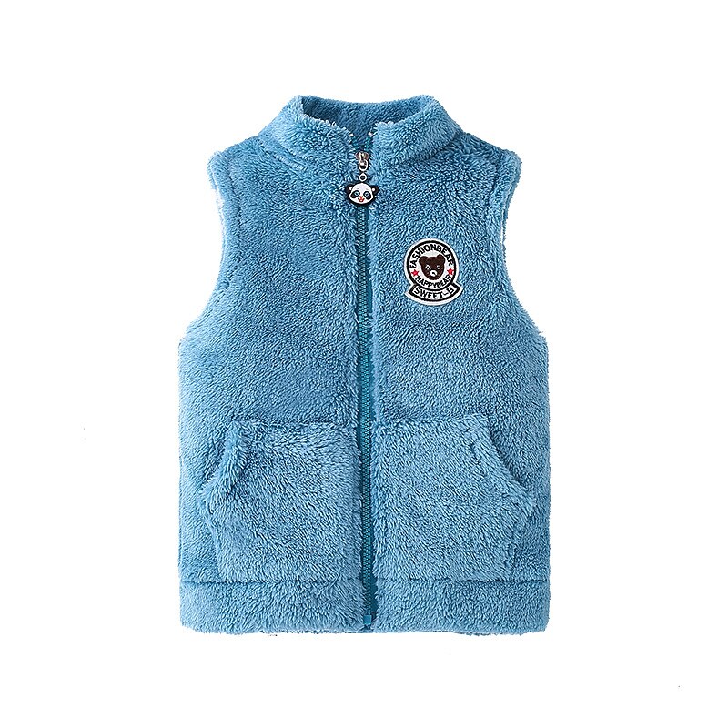 Kids Boys' Vest Coat Outerwear Solid Color Sleeveless Coat Outdoor Cotton Daily Blue Dark Blue Fall Winter 7-13 Years3