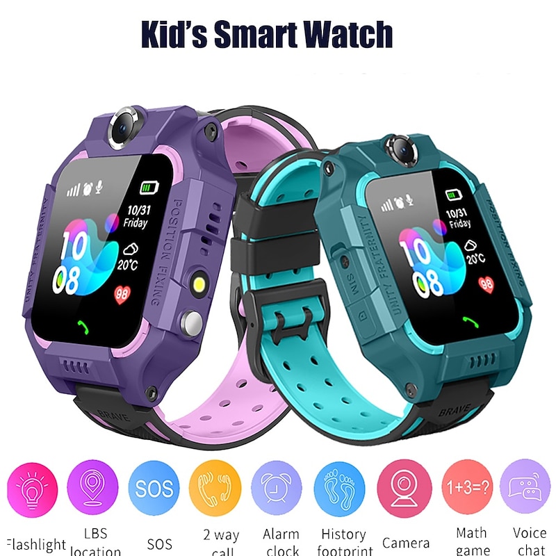 Q19 Smart Watch 1.44 inch Kids Smartwatch Phone Timer Call Reminder Compatible with Android iOS IP 65 Kid's Heart Rate Monitor Information