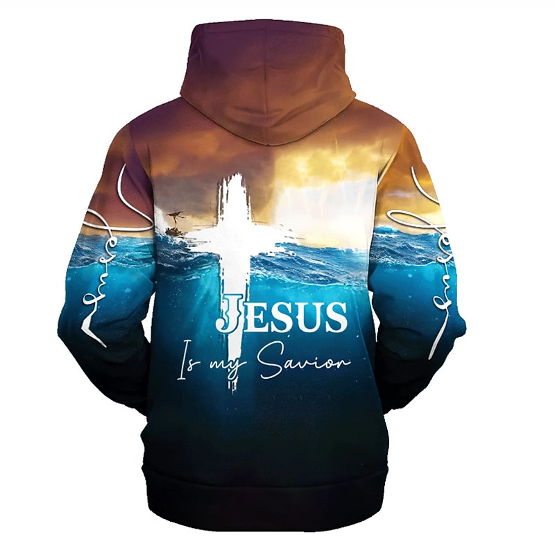 Men's Graphic Prints Hand Hoodie Hoodies Sweatshirt Streetwear Designer Long Sleeve Hooded Daily Sports Blue Print Spring &  Fall Designer2
