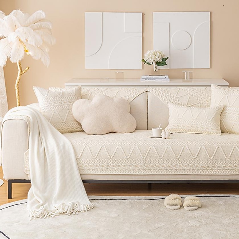 Sofa Cover Nordic Anti-Cat Scratch Sofa Cover Ins Wind Cover Towel Full Cover Nordic Cover Four Seasons Universal(Sold By 1 Pcs,Not A Set)2