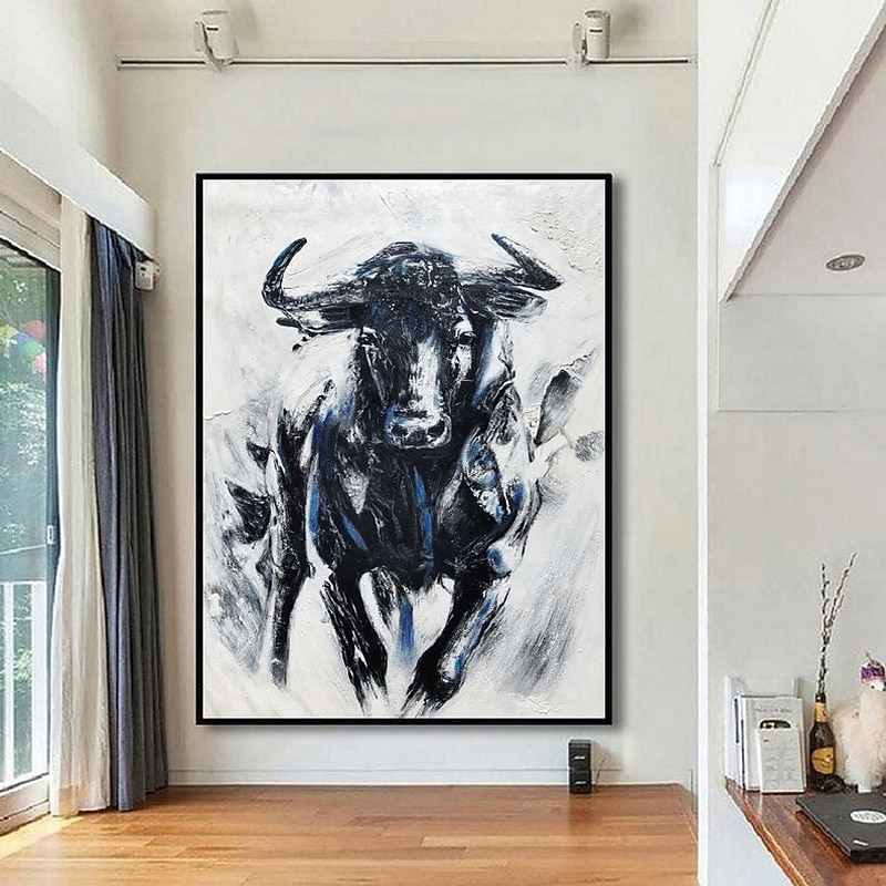 Handmade Hand Painted Oil Painting Wall Modern Abstract Horse Canvas Painting Home Decoration Decor Rolled Canvas No Frame Unstretched 6