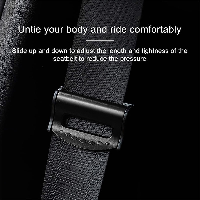 2-Pack Car Seat Belt Adjuster - Comfort Shoulder & Neck Strap Positioner for Adults, Universal Fit3