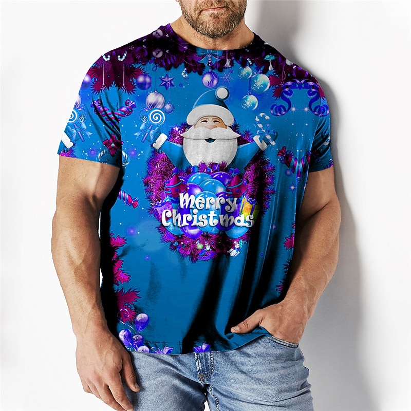 Men's Plus Size T shirt Tee Big and Tall Graphic Crew Neck Print Short Sleeve Spring & Summer Fashion Streetwear Basic Comfortable Casual Sports Tops3